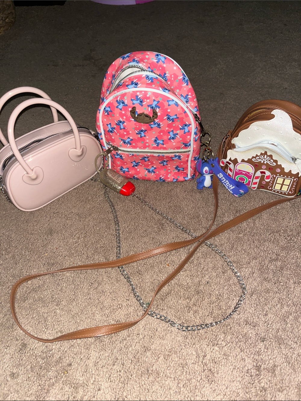 Disney Pink Floral Mini Backpack Crossbody for Kids